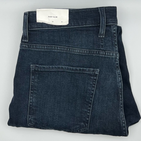 NWT 7 For All Mankind Easy Slim High Rise Blue Jeans Women's Size 31 Ripped Knee - Picture 7 of 12